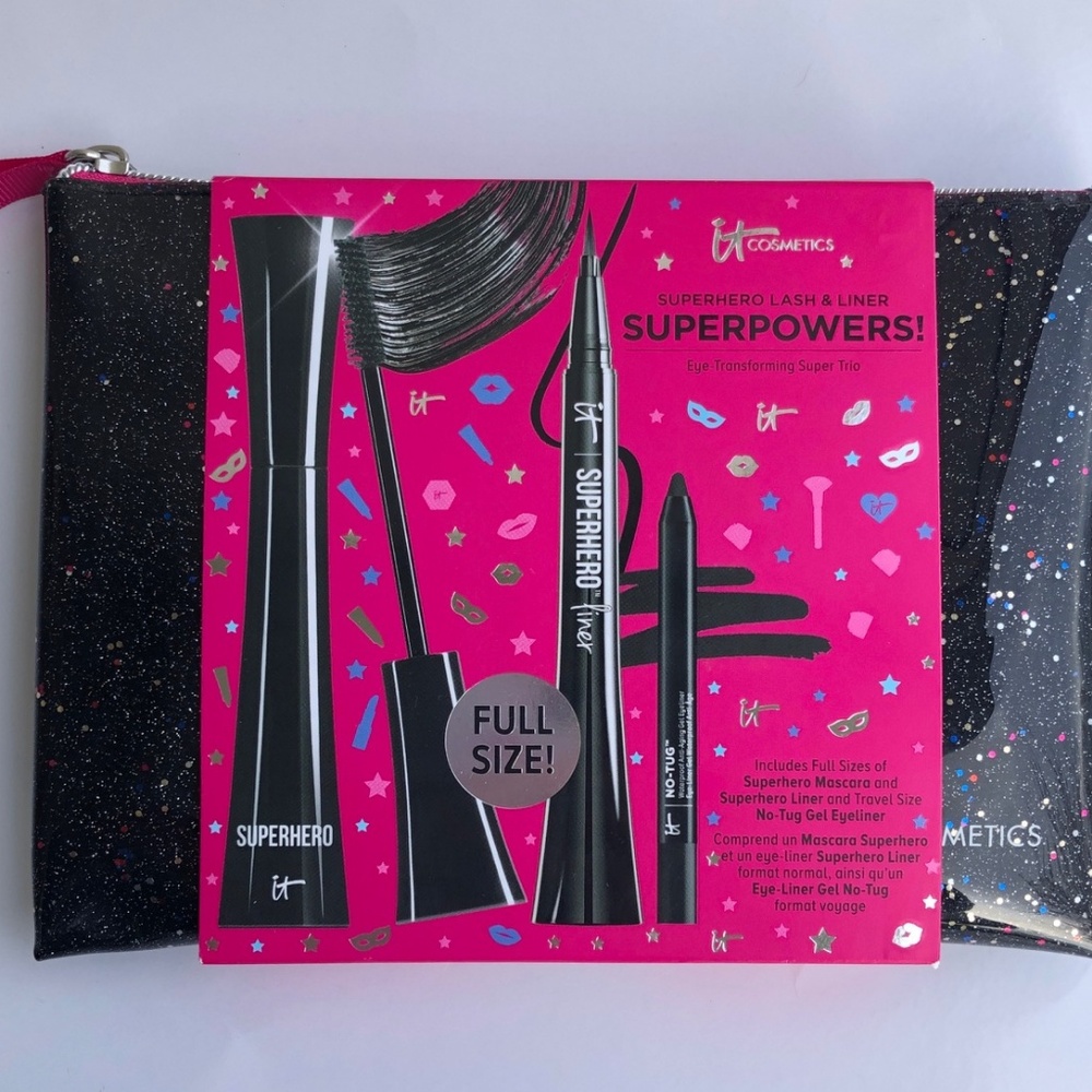 it Cosmetics Superhero Mascara, Liner 4 pc Set